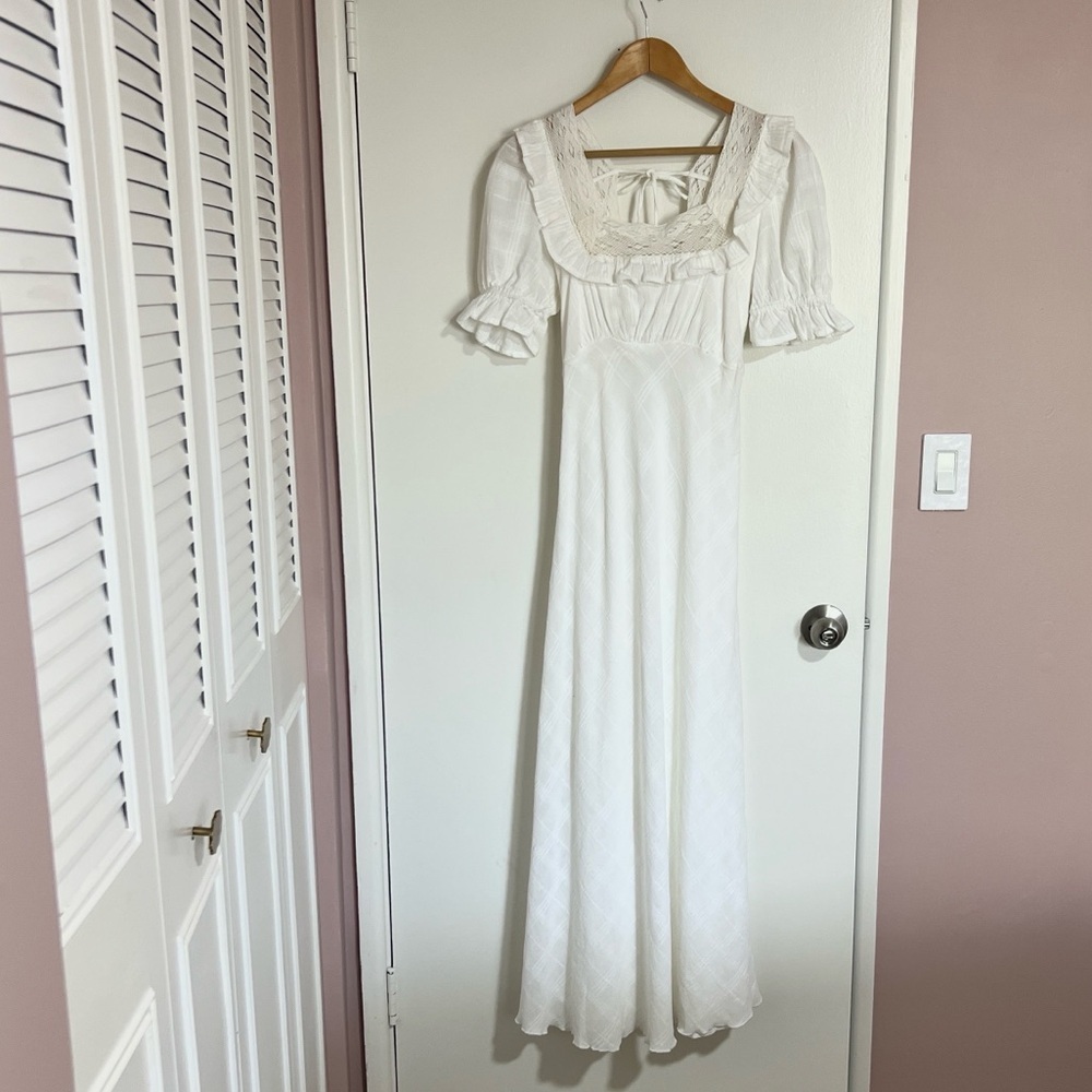 Free People Now And Forever Midi Dress Ivory NWOT - Picture 9 of 16